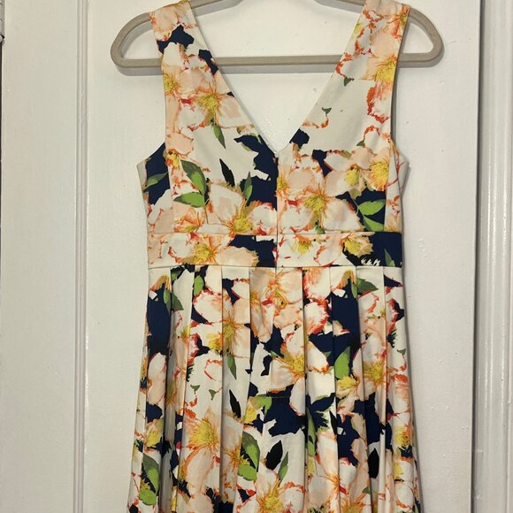 J Crew Women's Mini Cocktail Dress Sleeveless V Neck Floral - Picture 5 of 9
